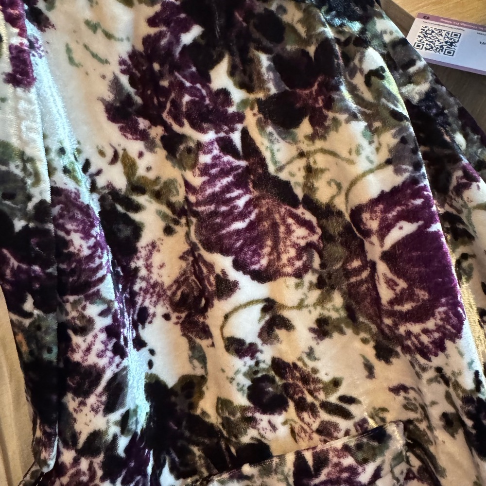Free People Velvet Purple Floral Coat - Picture 5 of 7